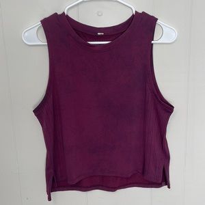 Tie Dye Lululemon Crop Tank Purple Small